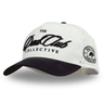 White cap with black visor and 'The Dad Club Collective' branding on a white background