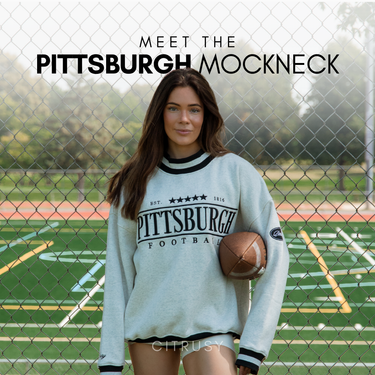 PITTSBURGH FOOTBALL MOCKNECK - BLACK