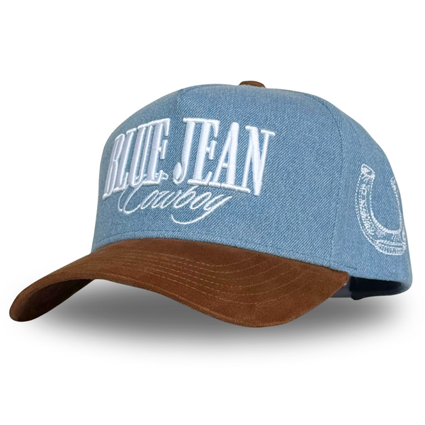 Blue Jean Cowboy Trucker Hat - Brown Suede | CITRUSY