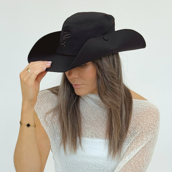 COWBOY BUCKET HAT - BLACK customer photo