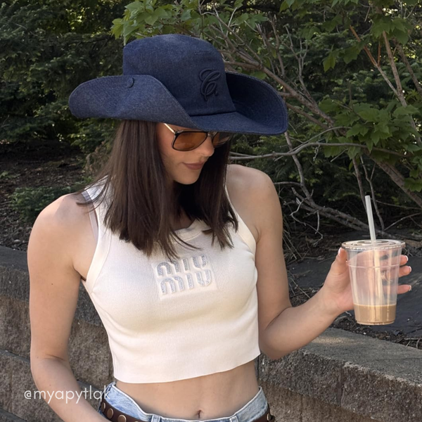 COWBOY BUCKET HAT - DENIM customer photo