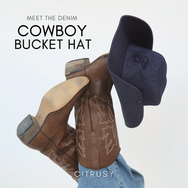 COWBOY BUCKET HAT - DENIM