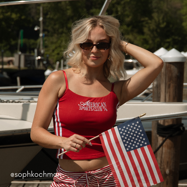 AMERICAN SPORTS CLUB TANK - GRAY customer photo