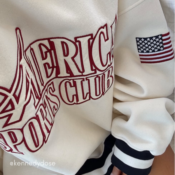 AMERICAN SPORTS CLUB - CREAM NAVY STRIPES customer photo