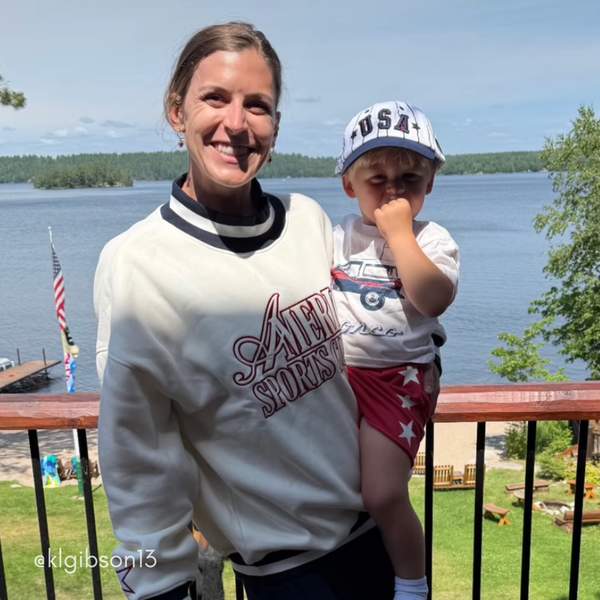 AMERICAN SPORTS CLUB - CREAM NAVY STRIPES customer photo