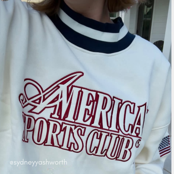 AMERICAN SPORTS CLUB - CREAM NAVY STRIPES customer photo