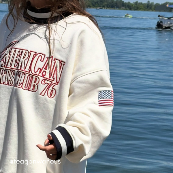 AMERICAN SPORTS CLUB - CREAM NAVY STRIPES customer photo