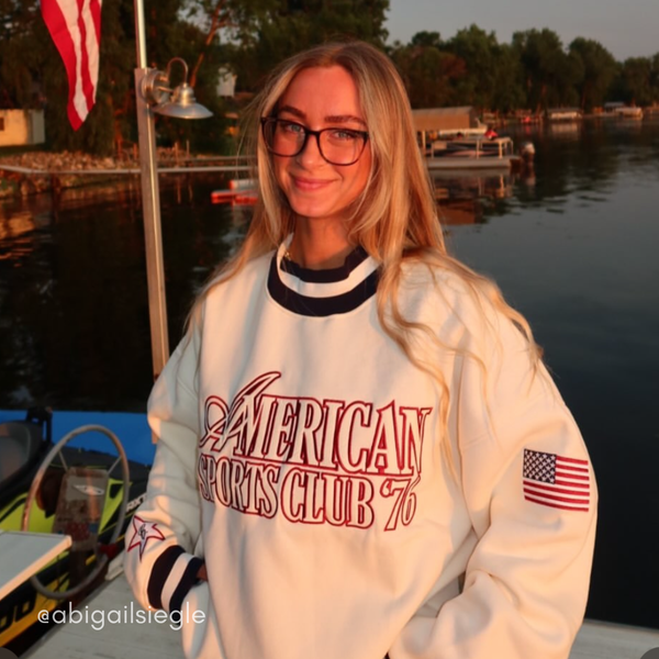 AMERICAN SPORTS CLUB - CREAM NAVY STRIPES customer photo