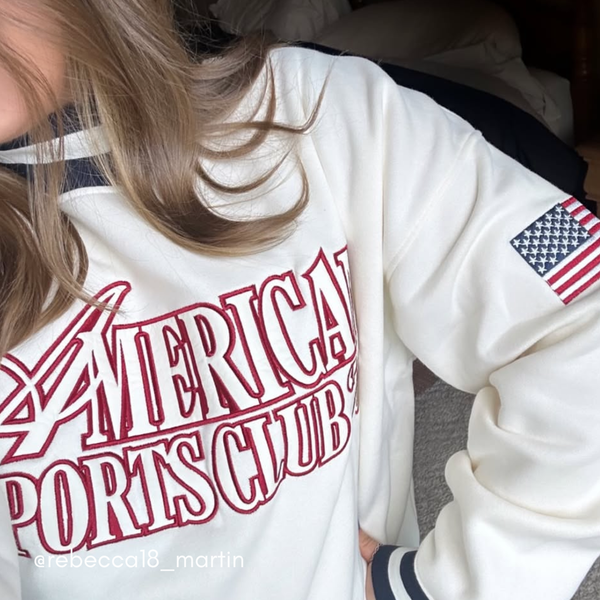 AMERICAN SPORTS CLUB - CREAM NAVY STRIPES customer photo
